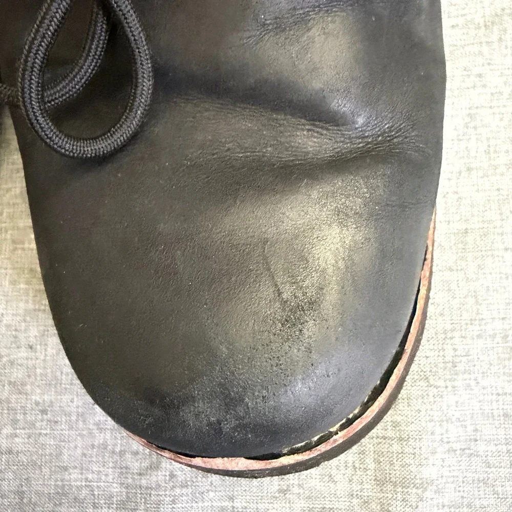 UGG Hannen TL Boots Mens 11 Black Waterproof Leather Shearling Lined Lace Up